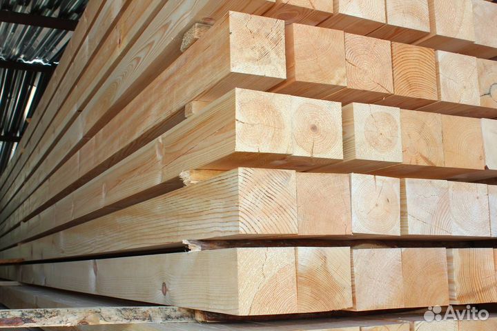 Брус сухой обрезной 100 * 100 * 3000 мм