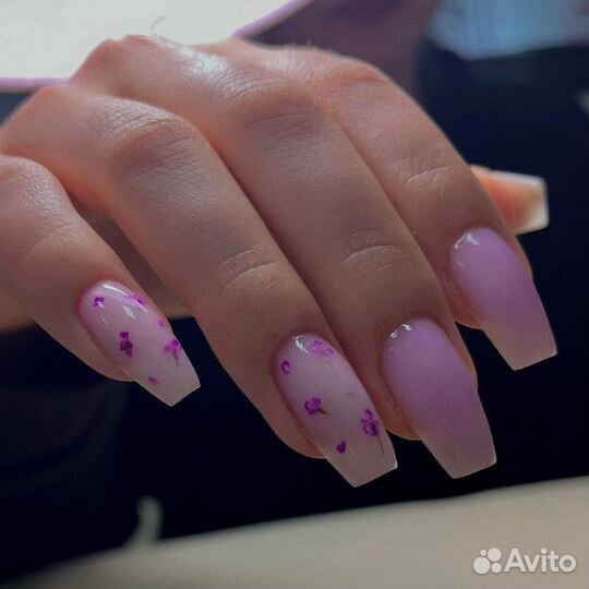 Маникюр с покрытием, наращивание