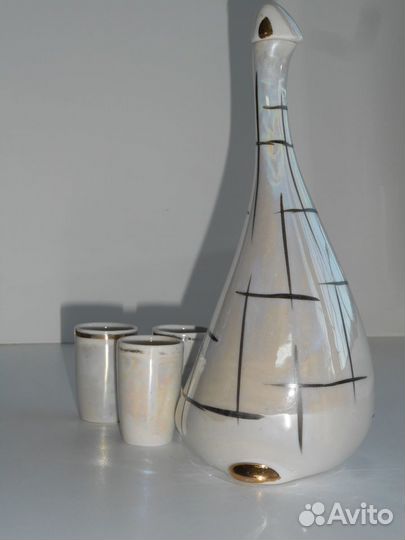 Графин с рюмками винтаж СССР,артель Прогресс 50-е