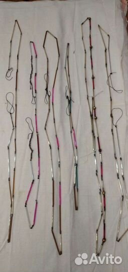 Шесть ёлочных бус из стекляруса времён СССР