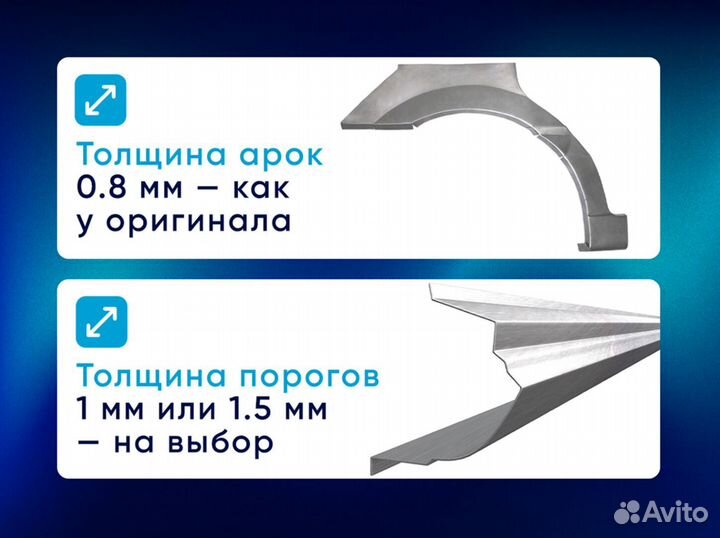 Усиленные пороги 1.5 мм LDV Maxus 2004-2011