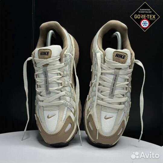 Кроссовки зимние Nike P-6000 white and brown