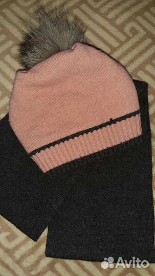 Комплект шапка и шарф для девочки