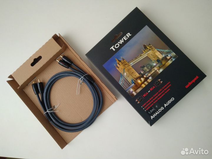 Кабель межблочный аудио AudioQuest Tower 2RCA-2RCA