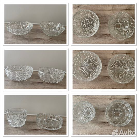 Хрустальная ваза для фруктов конфет салатник