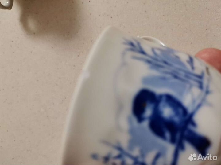 Кофейные чашки с блюдцами рижский фарфор