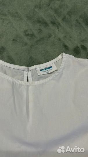 Блузка белая для девочек 140