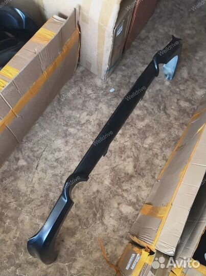 Накладка на бампер Mazda 6 GG 2 трубы тюнинг