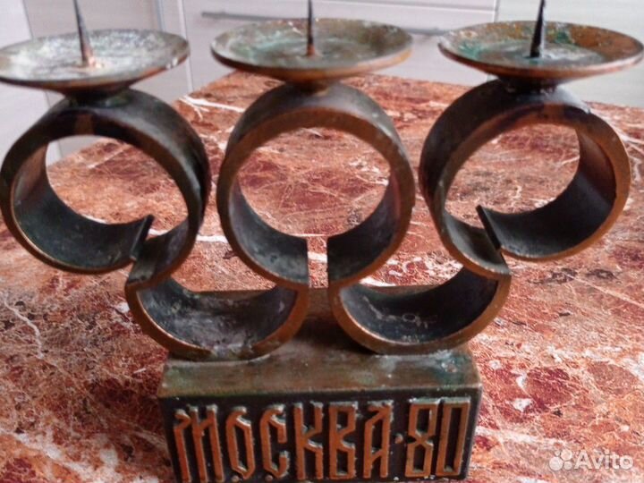 Подсвечник на три свечи «Олимпиада, Москва-80»