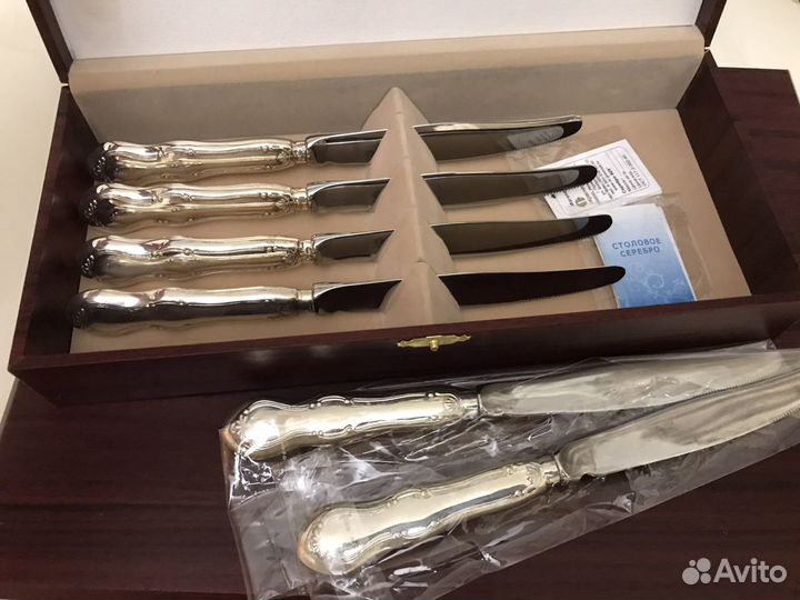 Набор столовых приборов «Вензель». Серебро 925 пр