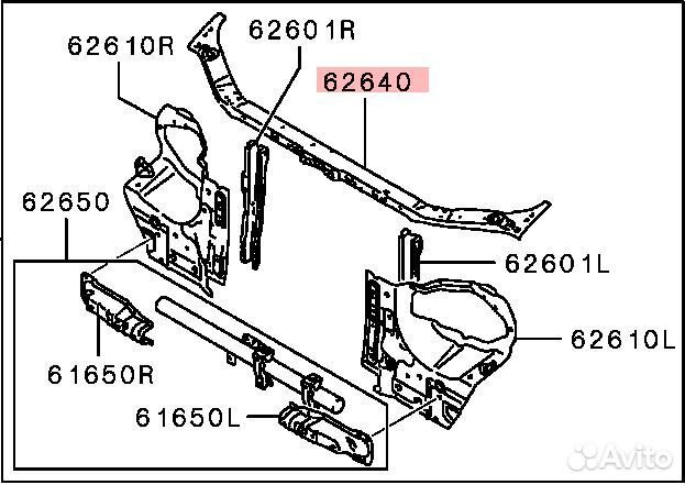 Панель кронштейна фар верхняя Pajero-Sport'08MY)