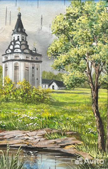 Авторская картина на бересте 