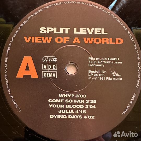 Split Level – View Of The World (Германия 1991г.)