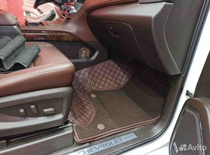 3Д коврики из экокожи chevrolet tahoe IV 2019