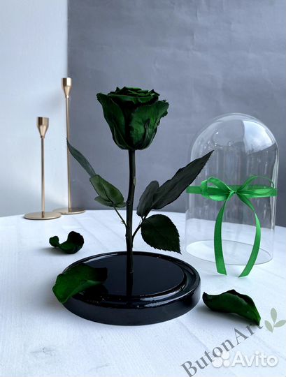 Стабилизированные розы в колбе