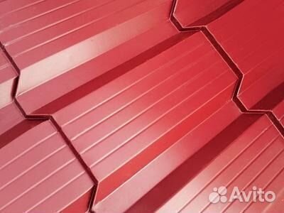 Металлочерепица Каскад RAL 3003 красный рубин