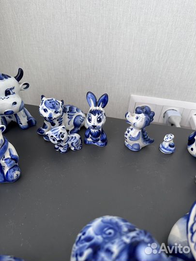 Фигурки гжель, разные