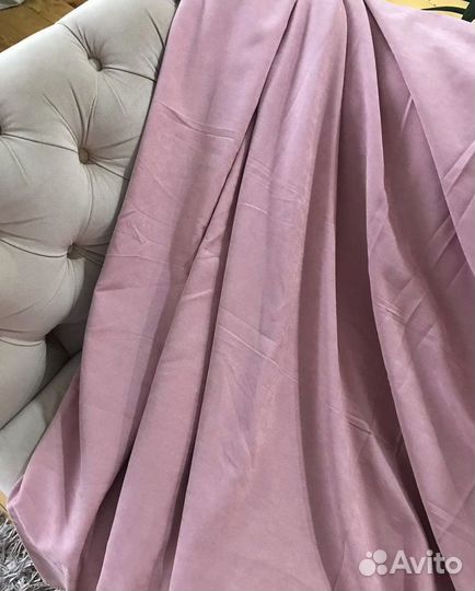 Ткань портьерная канвас турция пепельная роза 290