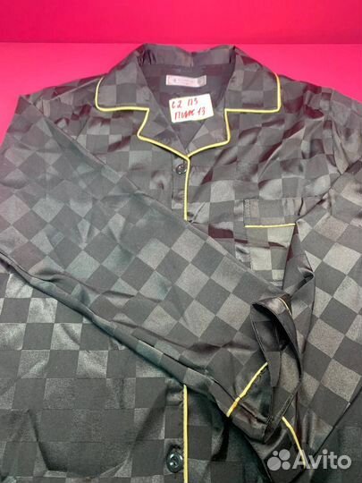 Пиж13. Черный пижамный костюм XL (170/92A)