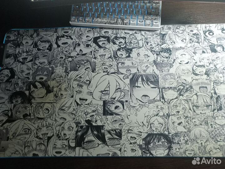 Игровой RGB коврик для мыши Ahegao (900x400x3)