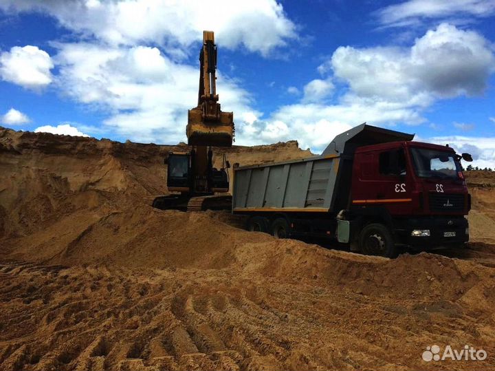 Песок для стяжки с доставкой /65