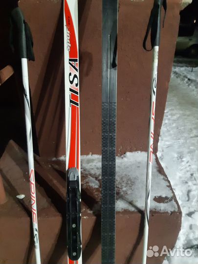 Лыжи детские с палками