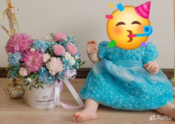 Нарядное платье для девочки 18 мес. Новое
