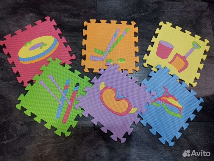 Детский коврик пазл развивающийся