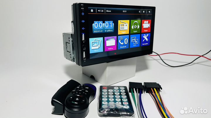 Магнитола 1 din сенсорная bluetooth usb aux