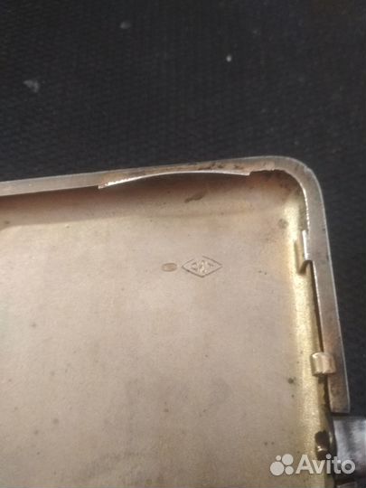 Портсигар серебряный 875 проба