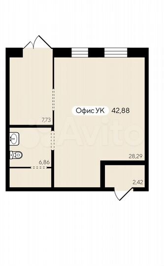 Офис, 42.88 м²
