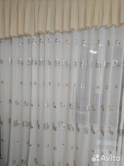 Тюль с ламбрикеном