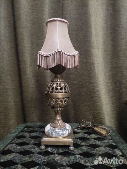 Лампа настольные винтаж бронза оникс мрамор