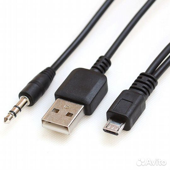 Кабель USB + AUX - micro USB