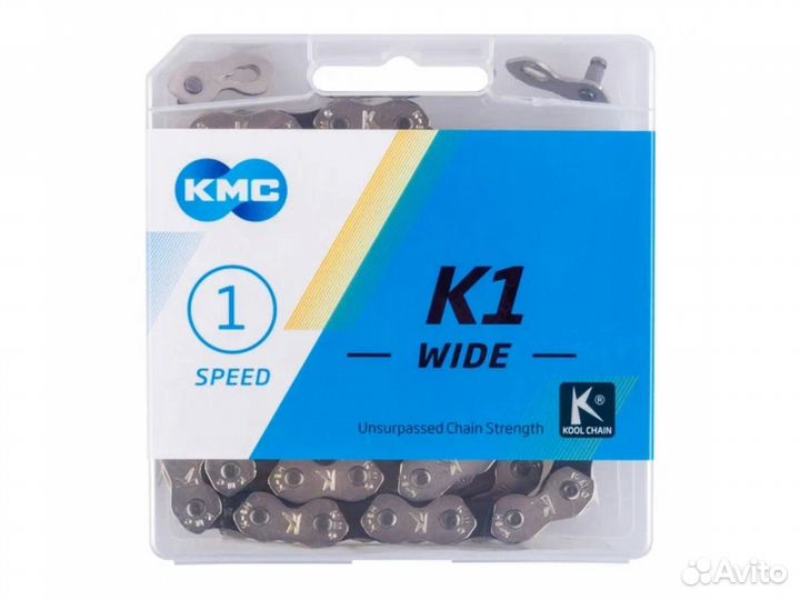 Цепь KMC K1-W 112 зв 1/2 X 1 1/8 для BMX с никилие