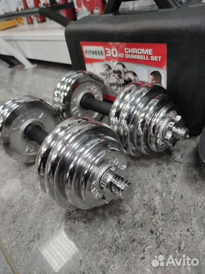 Набор гантелей в кейсе 30 кг 