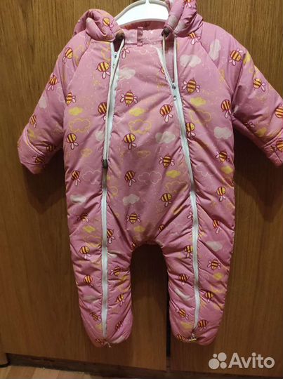 Комбинезон демисезонный утепленный Пчёлка, 62