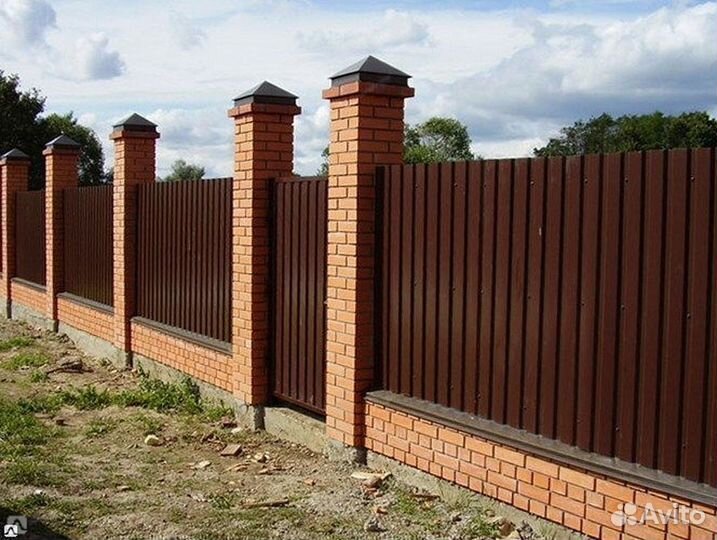 Заборы из профнастила, евроштакетника, 3D