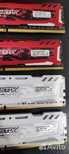 DDR4 32гб Crucial Ballistix Sport LT 4*8гб 2666мгц