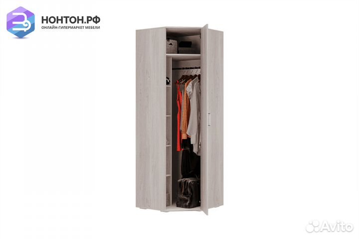 Шкаф угловой Белла ясень белый