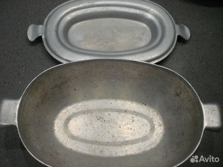 Утятница и сотейник СССР с рифленым дном