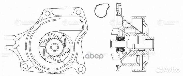 Насос водяной mazda 3 1.6 03- LWP 2503 luzar