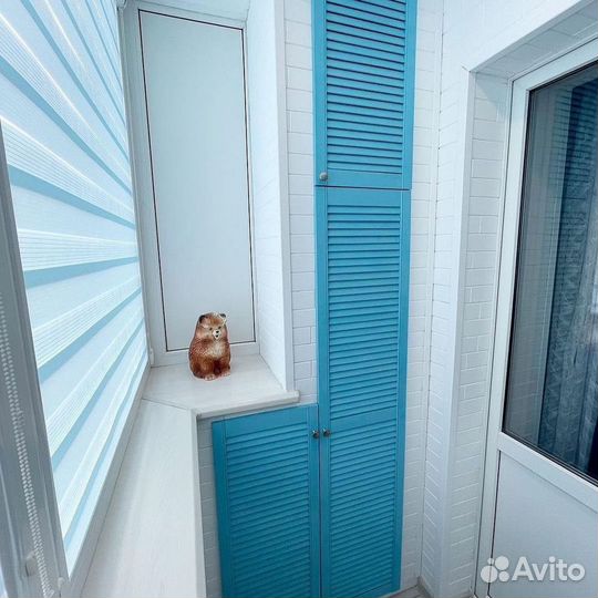 Отделка балконов и лоджий, встроенная мебель