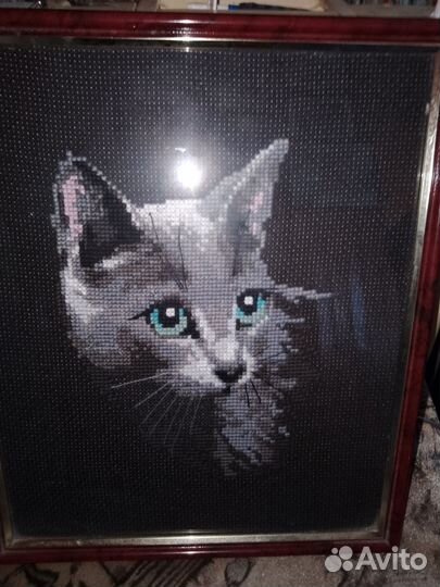 Картина вышитая крестом ручная работа