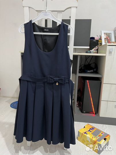 Школьный сарафан синий 146