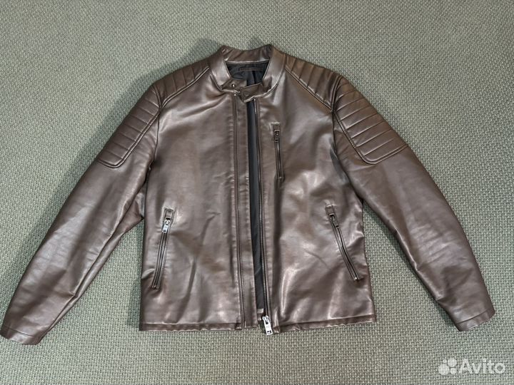 Кожаная куртка Mango man