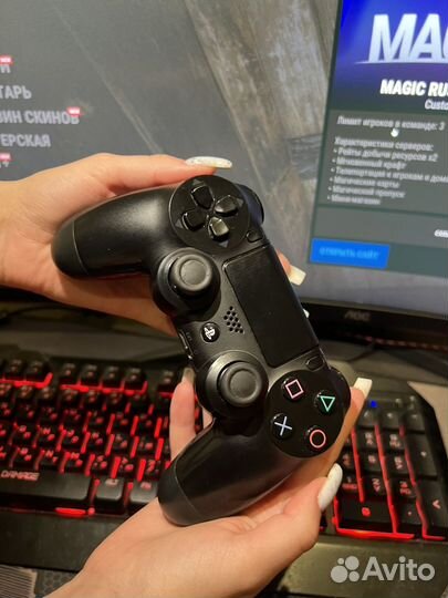 Геймпад sony ps 4 оригинал в черном цвете