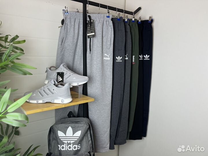 Спортивные мужские штаны Adidas 46 (S) серые