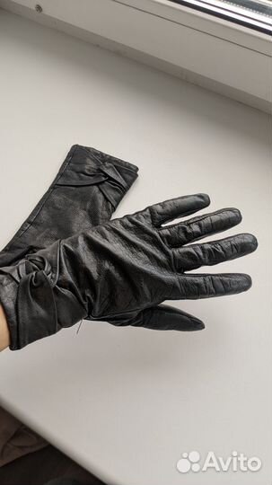 Перчатки женские кожаные
