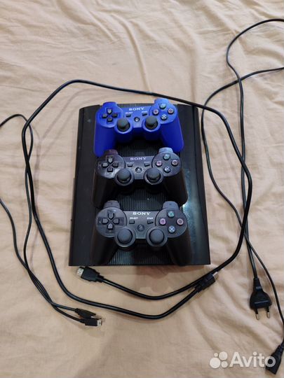 Sony playstation 3 slim 500Гб + 2 дж-ка +прошитая